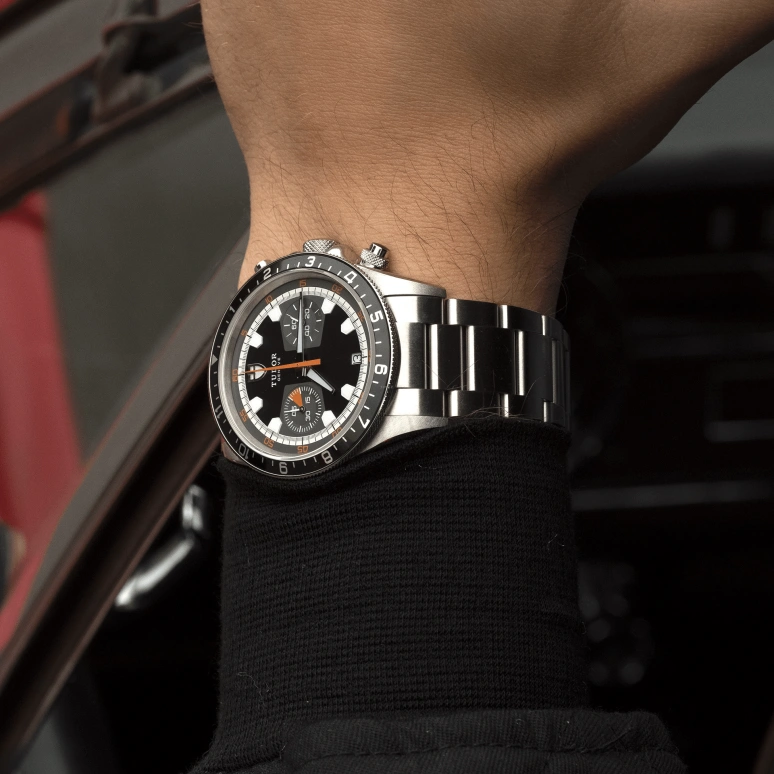 Tudor,Heritage 42mm,42mm,Stainless Steel,Black,Automatic,Chronograph,Date,70330N,70330N-0005