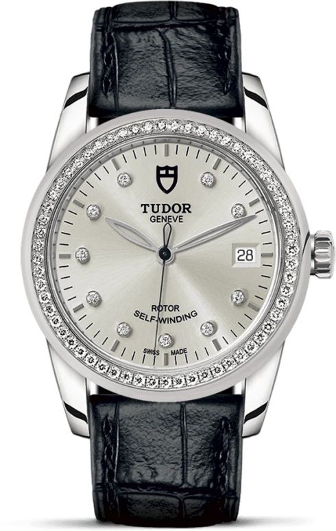 Tudor,Glamour 36mm,36mm,Stainless Steel,Silver,Automatic,Date,38hours,55020,55020-0058