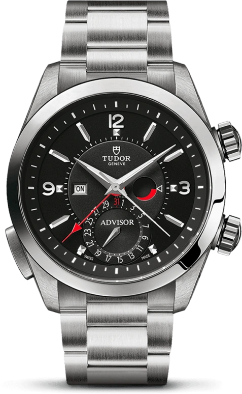 Tudor,Heritage 42mm,42mm,Titanium,Stainless Steel,Black,Automatic,Date,Alarm,79620TN,79620TN-0005