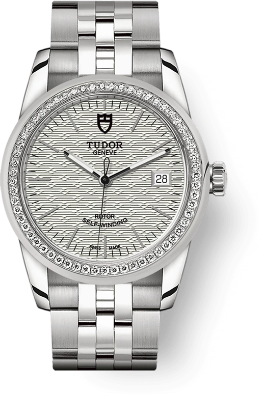 Tudor,Glamour 36mm,36mm,Stainless Steel,Silver,Automatic,Date,38hours,55020,55020-0002