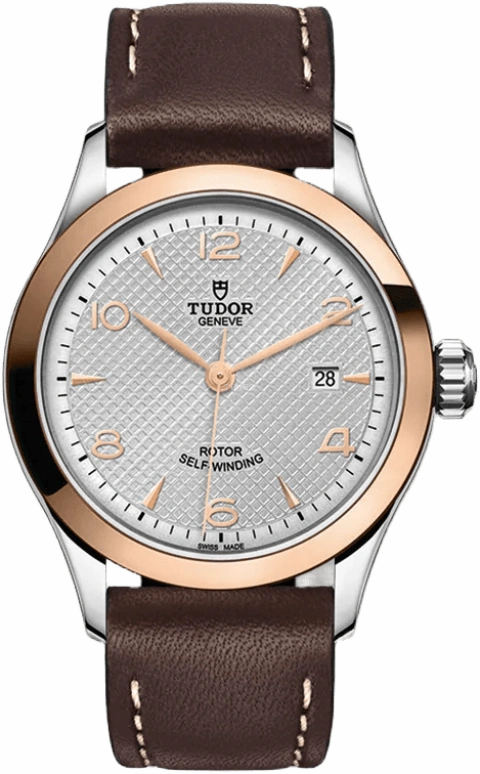 Tudor,1926 28mm,28mm,Rose Gold,Stainless Steel,Silver,Automatic,Date,38hours,91351,91351-0005