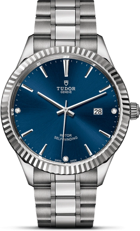 Tudor,Style 41mm,41mm,Stainless Steel,Blue,Automatic,Date,38hours,12710,12710-0017