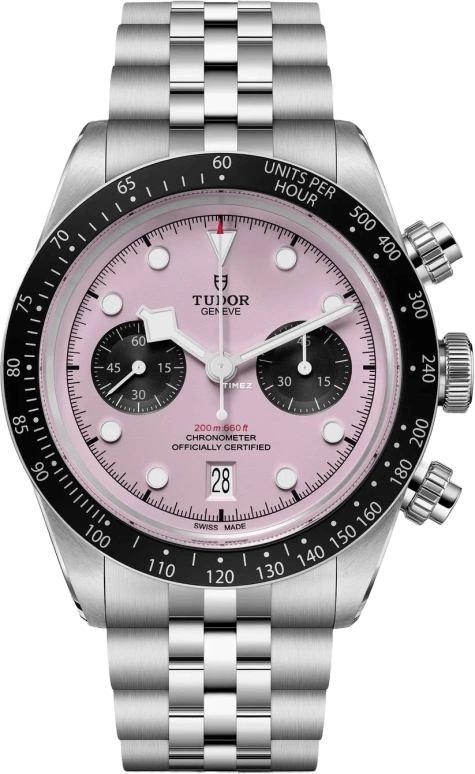 Tudor,Black Bay Chronograph 41mm,41mm,Stainless Steel,Pink,Automatic,Chronograph,Day,David Beckham,79360N,79360N-0019