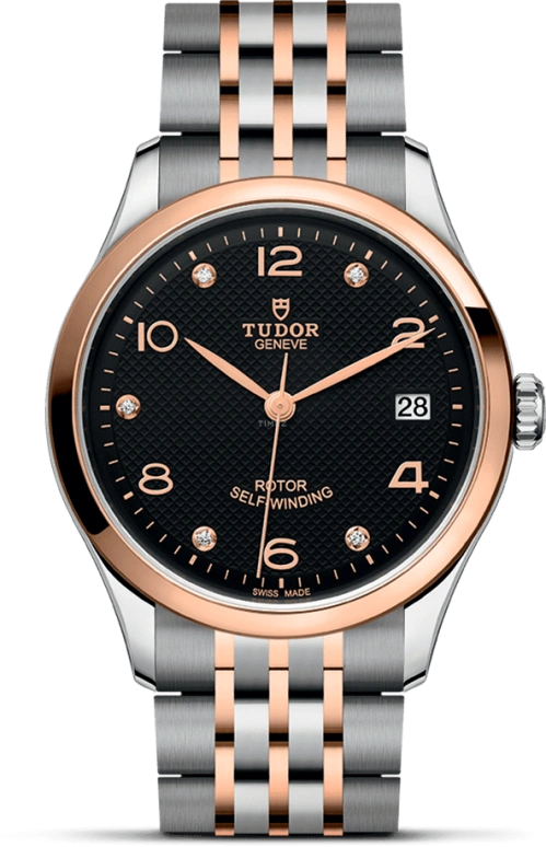 Tudor,1926 36mm,36mm,Rose Gold,Stainless Steel,Black,Automatic,Day,38hours,91451,91451-0004