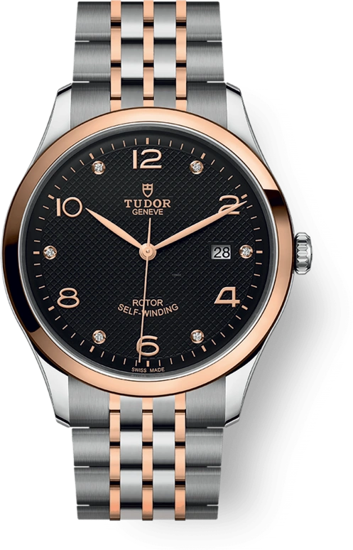 Tudor,1926 41mm,41mm,Rose Gold,Stainless Steel,Black,Automatic,Day,38hours,91651,91651-0004