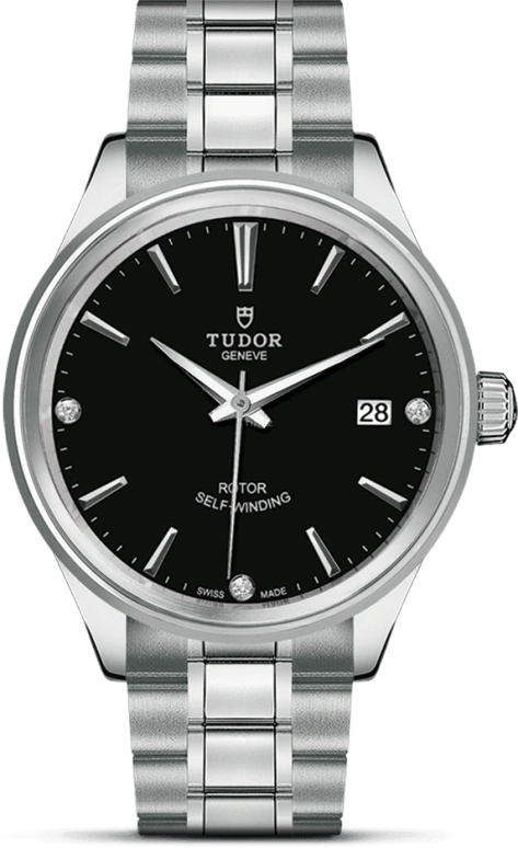 Tudor,Style 38mm,38mm,Stainless Steel,Black,Automatic,Chronograph,Date,12500,12500-0004