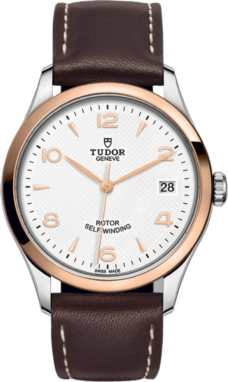 Tudor,1926 36mm,36mm,Rose Gold,Stainless Steel,White,Automatic,Date,38hours,91451,91451-0010