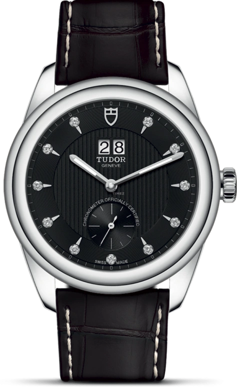 Tudor,Glamour 42mm,42mm,Stainless Steel,Black,Automatic,Big Date,70hours,57100,57100-0019