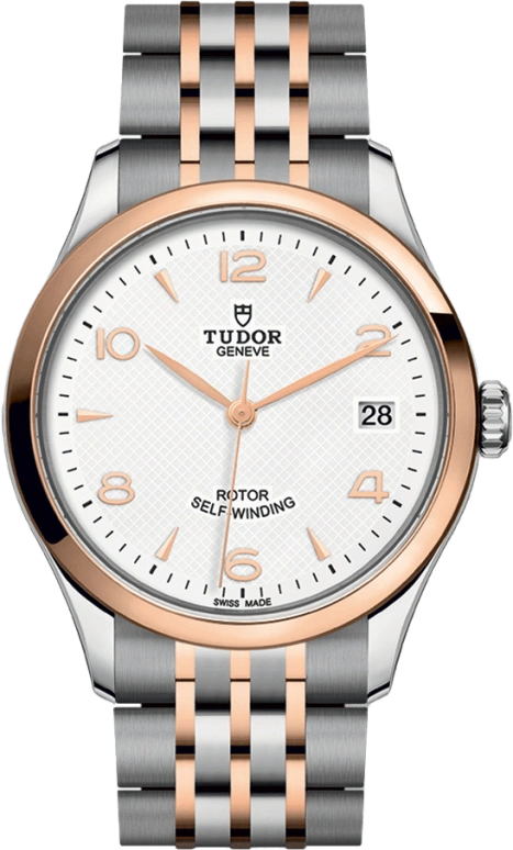 Tudor,1926 36mm,36mm,Rose Gold,Stainless Steel,White,Automatic,Day,38hours,91451,91451-0009