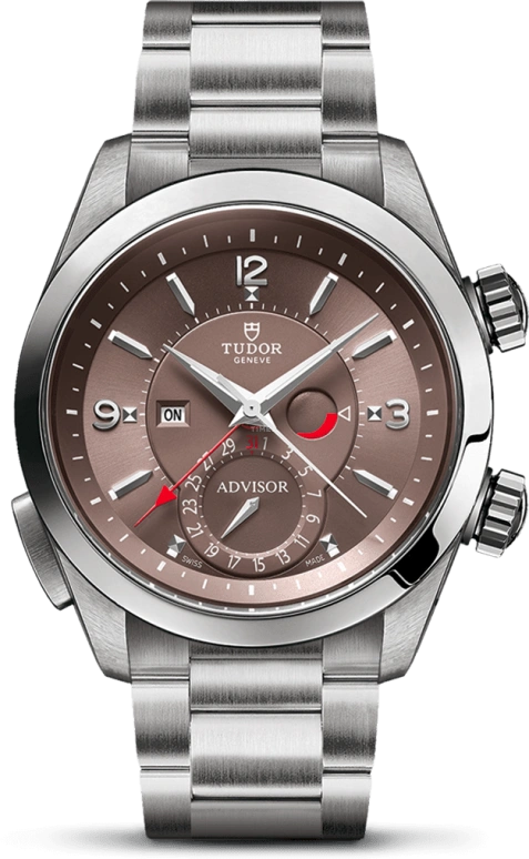 Tudor,Heritage 42mm,42mm,Titanium,Stainless Steel,Brown,Automatic,Date,Alarm,79620TC,79620TC-0005