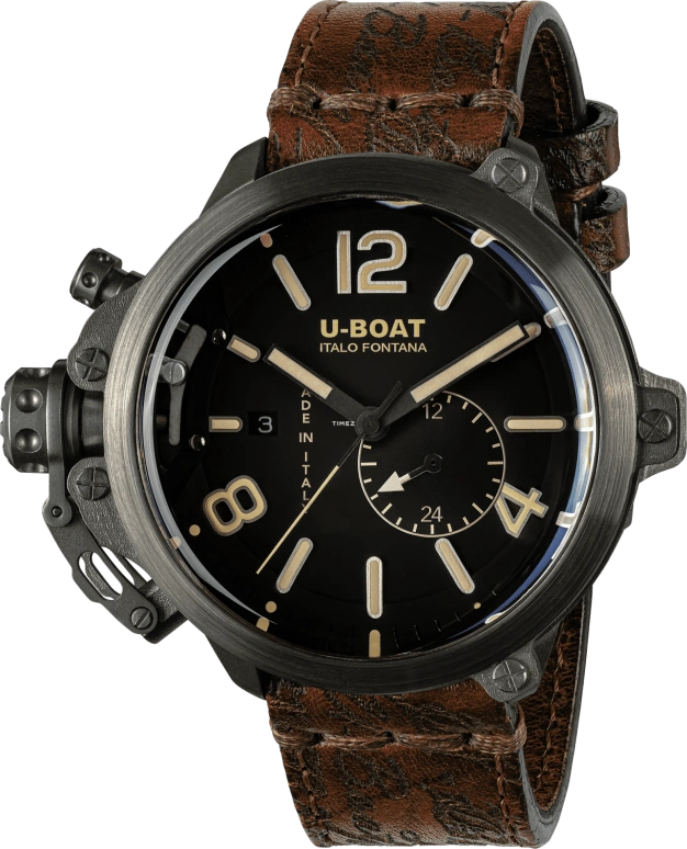 U-Boat,Capsule 50mm,50mm,Titanium,Black,Beige,Automatic,Day,41hours,8805