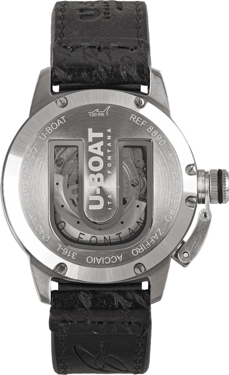 U-Boat,Classico 40mm,40mm,Stainless Steel,Black,Champagne,Automatic,Date,Day,8890