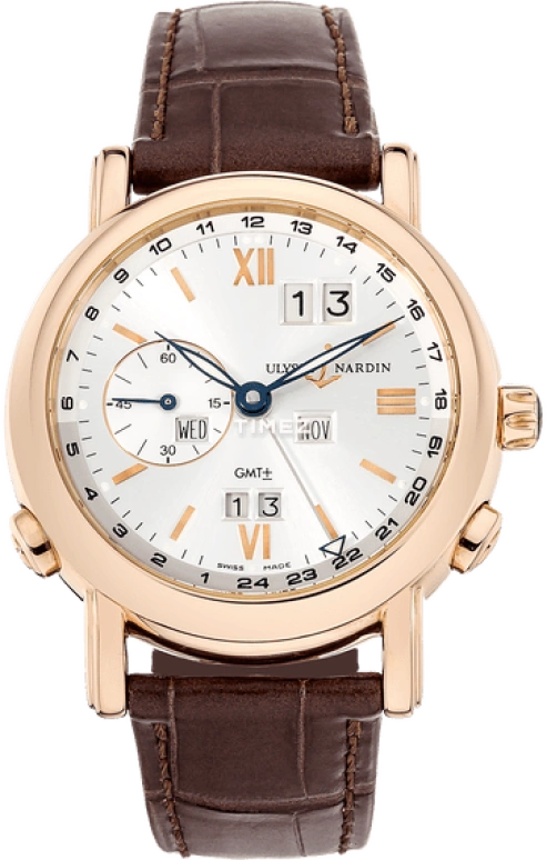 Ulysse Nardin,Perpetual Calendars 40mm,40mm,Yellow Gold,Silver,Automatic,Perpetual Calendar,Month,Date,Dule Time,In-house Caliber,Sapphire,Crystal Glass,326,326-82/31