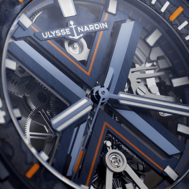 Ulysse Nardin,Diver 44mm,44mm,Titanium,Skeleton,Automatic,96hours,In-house Caliber,3723,3723-170LE-3A-BLUE/3A