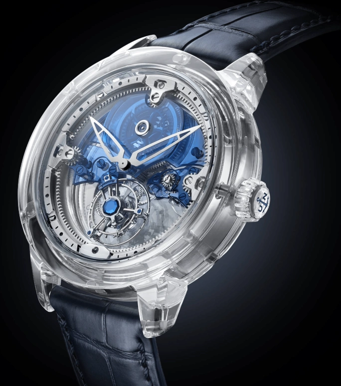 Ulysse Nardin,Classico 44mm,44mm,Sapphire,Skeleton,Handwound,Tourbillon,Sapphire,Crystal Glass,793,793-300
