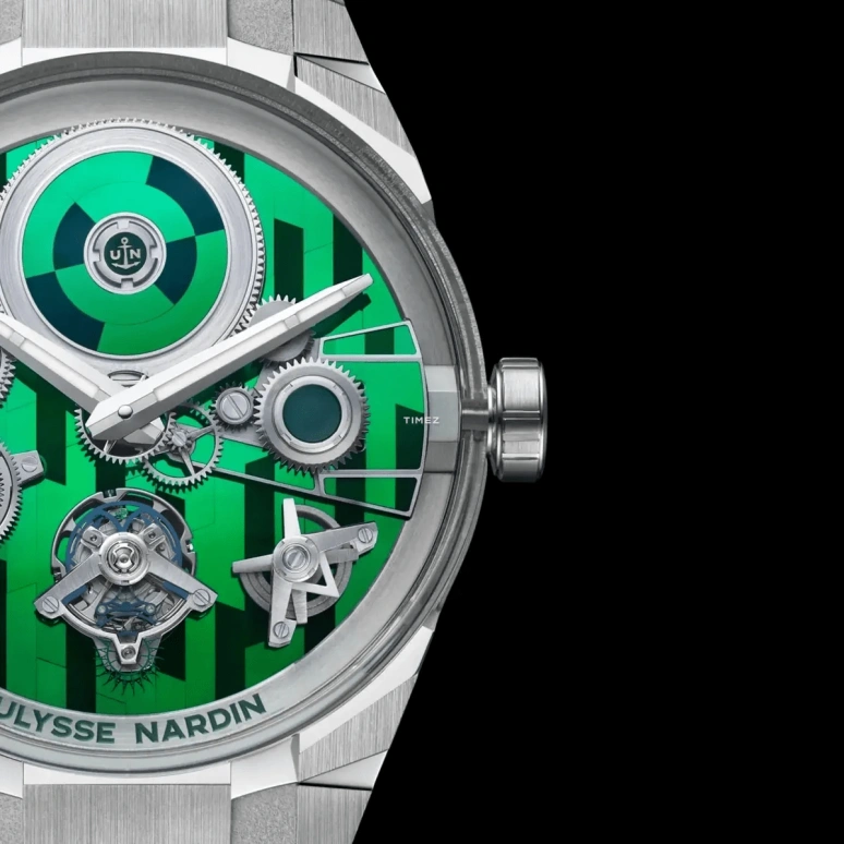 雅典,月之狂想 45毫米,45毫米,白金,绿色,手动上弦,动力储存指示,陀飞轮,1760,1760-401LE-8A-GREEN/3A