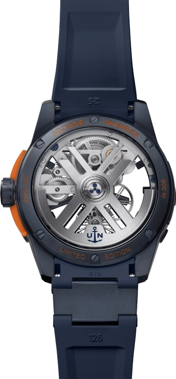 Ulysse Nardin,Diver 44mm,44mm,Titanium,Skeleton,Automatic,96hours,In-house Caliber,3723,3723-170LE-3A-BLUE/3A