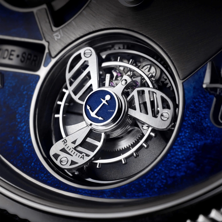 Ulysse Nardin,Marine 44mm,44mm,Platinum,Blue,Handwound,Moonphase,Power Reserve Indicator,Tourbillon,6319,6319-305