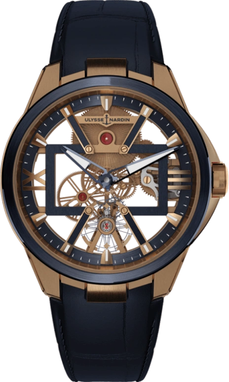 Ulysse Nardin,Executive 42mm,42mm,Ceramic,Skeleton,Handwound,Chronograph,Date,Hollow Out,Column Wheel,170hours,In-house Caliber,3716,3716-260/03