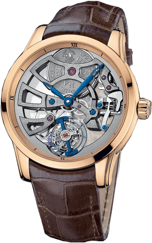 Ulysse Nardin,Other 44mm,44mm,Rose Gold,Skeleton,Handwound,Tourbillon,170hours,1706,1706-129