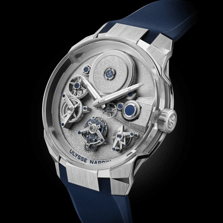 Ulysse Nardin,Blast 45mm,45mm,White Gold,Silver,Handwound,Power Reserve Indicator,Tourbillon,1760,1760-401LE-4A-MAIL/3A