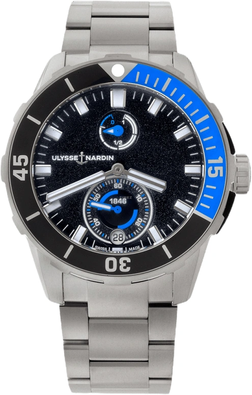 Ulysse Nardin,Diver 44mm,44mm,Titanium,Blue,Automatic,Date,Power Reserve Indicator,1183,1183-170LE-7M/92-J.1