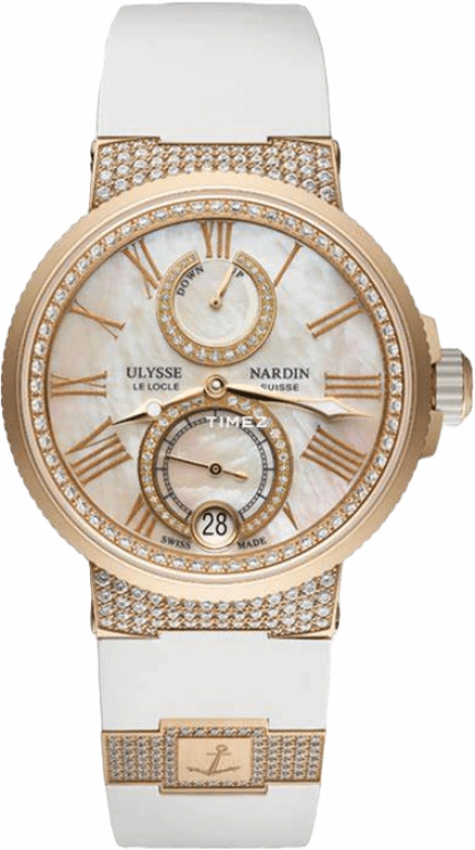 Ulysse Nardin,Marine 39mm,39mm,Rose Gold,White,Automatic,Day,Power Reserve Indicator,1182,1182-160C-3C/490