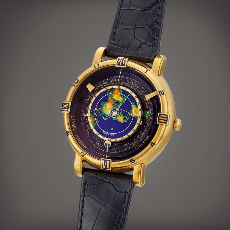 Ulysse Nardin,Trilogy 43mm,43mm,Yellow Gold,Blue,Automatic,Moonphase,Month,Day,Planetarium,42hours,In-house Caliber,871,871-99