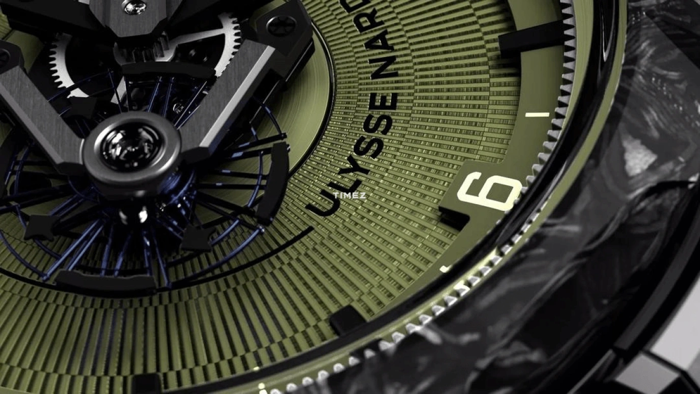 Ulysse Nardin,Freak 44mm,44mm,Titanium,Carbon,Khaki Green,Automatic,90hours,In-house Caliber,2403,2403-500-8A/3B