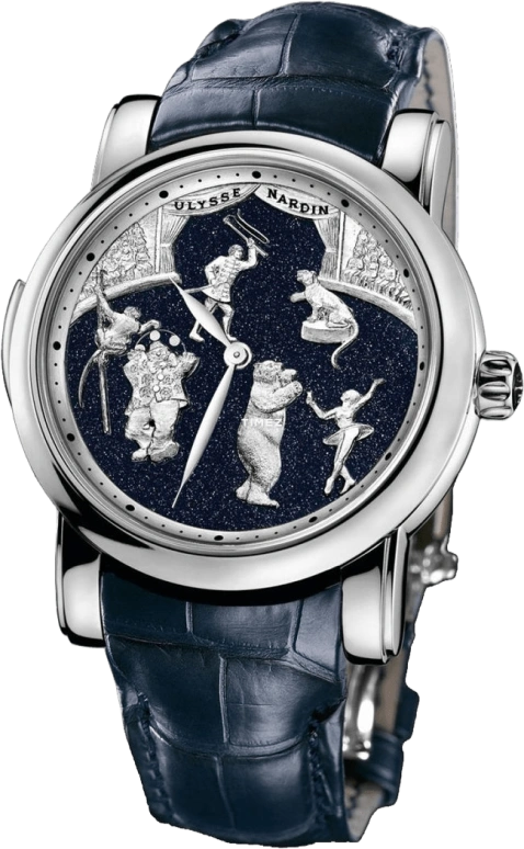 Ulysse Nardin,Classico 42mm,42mm,White Gold,Blue,Handwound,Minute Repeater,36hours,740,740-88