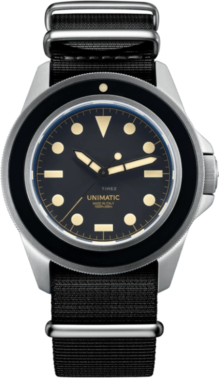 Unimatic,模型1 41.50毫米,41.50毫米,不锈钢,黑色,自动上弦,41小时,蓝宝石,U1,U1-B