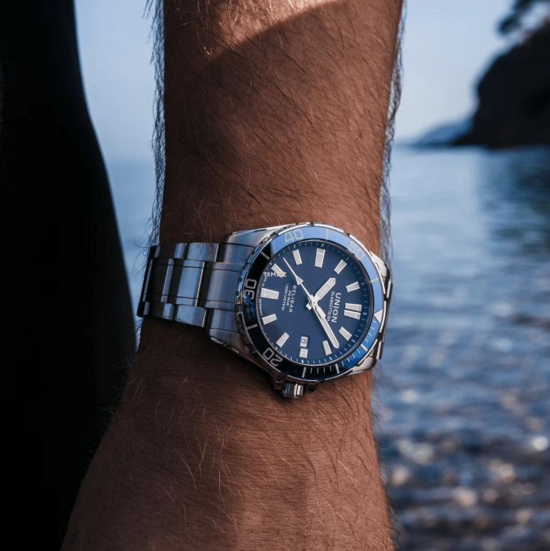 UNION,BELISAR 42mm,42mm,Stainless Steel,Blue,Automatic,Day,60hours,D014,D014.907.11.041.00