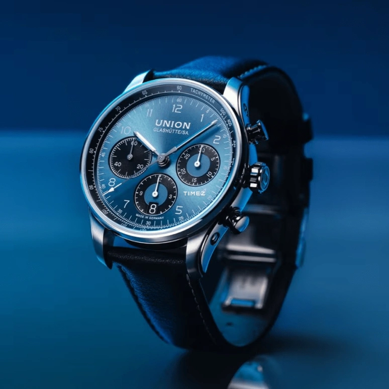 宇联,贝利士 40毫米,40毫米,精钢,蓝色,自动上弦,计时,日历,D009,D009.227.16.042.00