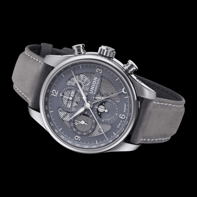 UNION,BELISAR 44mm,44mm,Stainless Steel,Stainless Steel,Grey,Automatic,Chronograph,Moonphase,Month,Date,Sapphire,Glass,Round,D009,D009.425.16.087.00