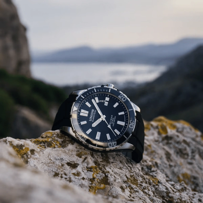 UNION,BELISAR 42mm,42mm,Stainless Steel,Black,Automatic,Day,60hours,D014,D014.907.27.051.00