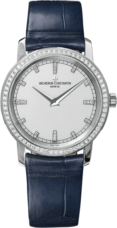 Vacheron Constantin,Traditionnelle 30mm,30mm,White Gold,Silver,Quartz,Day,Sapphire,25558,25558/000G-9405