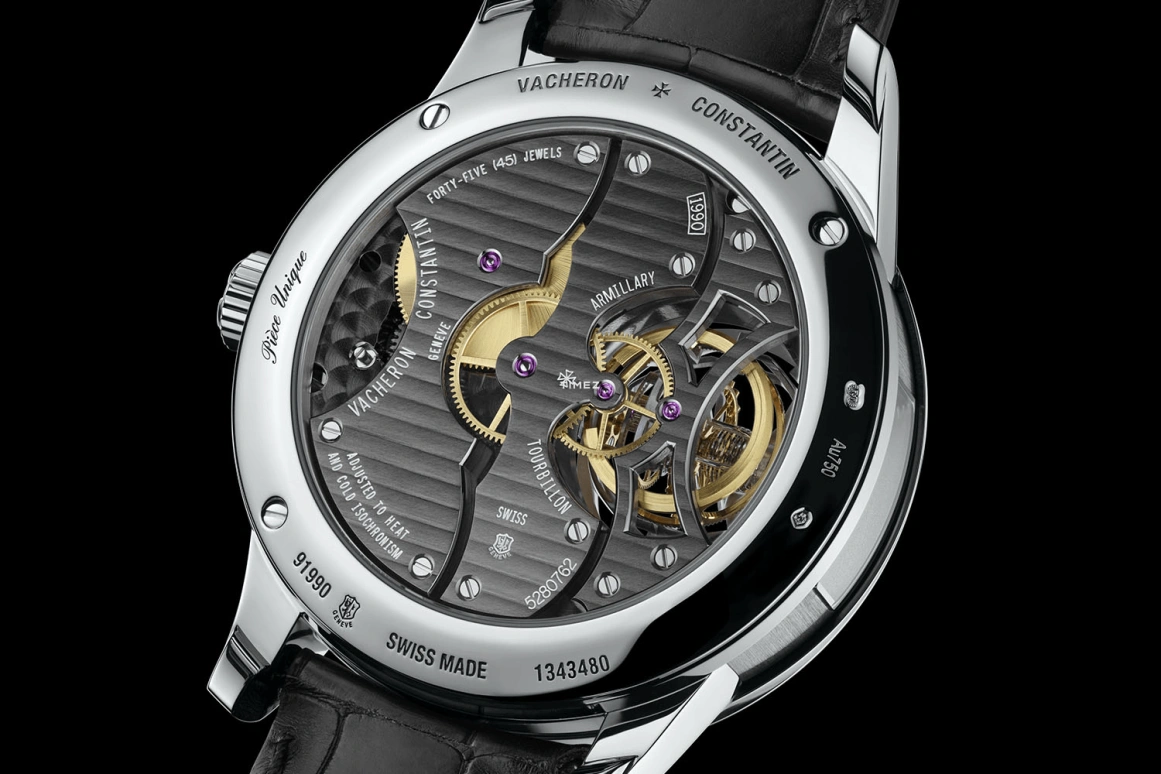 Vacheron Constantin,Artelier Cabinotiers Special Order 45.70mm,45.70mm,White Gold,Skeleton,Handwound,Tourbillon,Tourbillon Escapement,Jumping Minutes,Jumping Hours,65hours,In-house Caliber,91990,91990/000G-9882