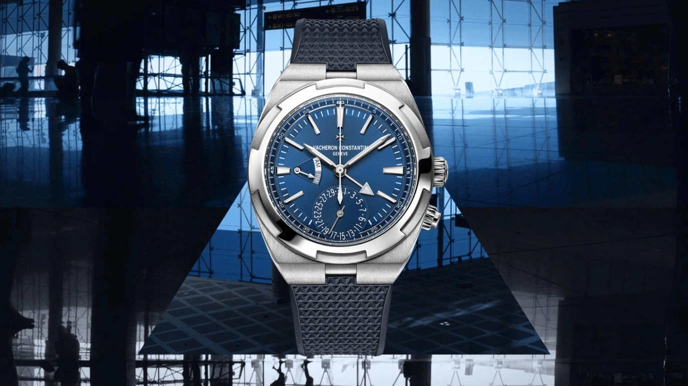 Vacheron Constantin,Overseas 41mm,41mm,Stainless Steel,Blue,Automatic,Day,Dule Time,7900V,7900V/110A-B334