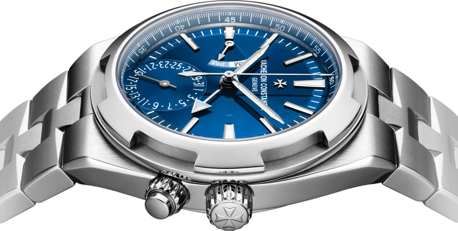 Vacheron Constantin,Overseas 41mm,41mm,Stainless Steel,Blue,Automatic,Day,Dule Time,7900V,7900V/110A-B334