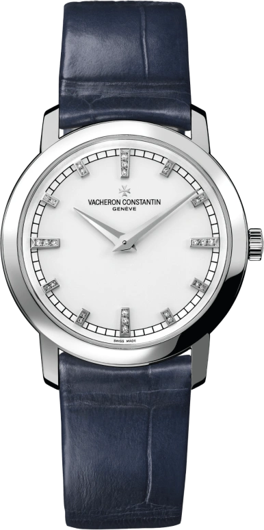 Vacheron Constantin,Traditionnelle 30mm,30mm,White Gold,Silver,Quartz,Day,Sapphire,25155,25155/000G-9584