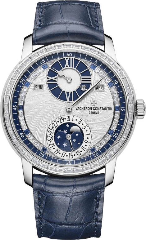 Vacheron Constantin,Artelier Cabinotiers Special Order 42mm,42mm,White Gold,Silver,Automatic,Moonphase,Perpetual Calendar,Leap Year,Month,40hours,In-house Caliber,4007C,4007C/000G-B709