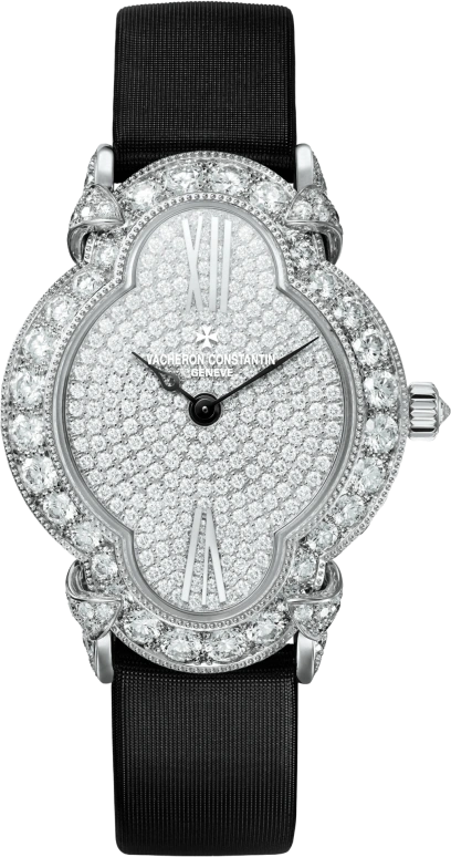 Vacheron Constantin,Heures Créatives 26.50x36mm,26.50x36mm,White Gold,Silver,Handwound,40hours,In-house Caliber,37640,37640/000G-B021