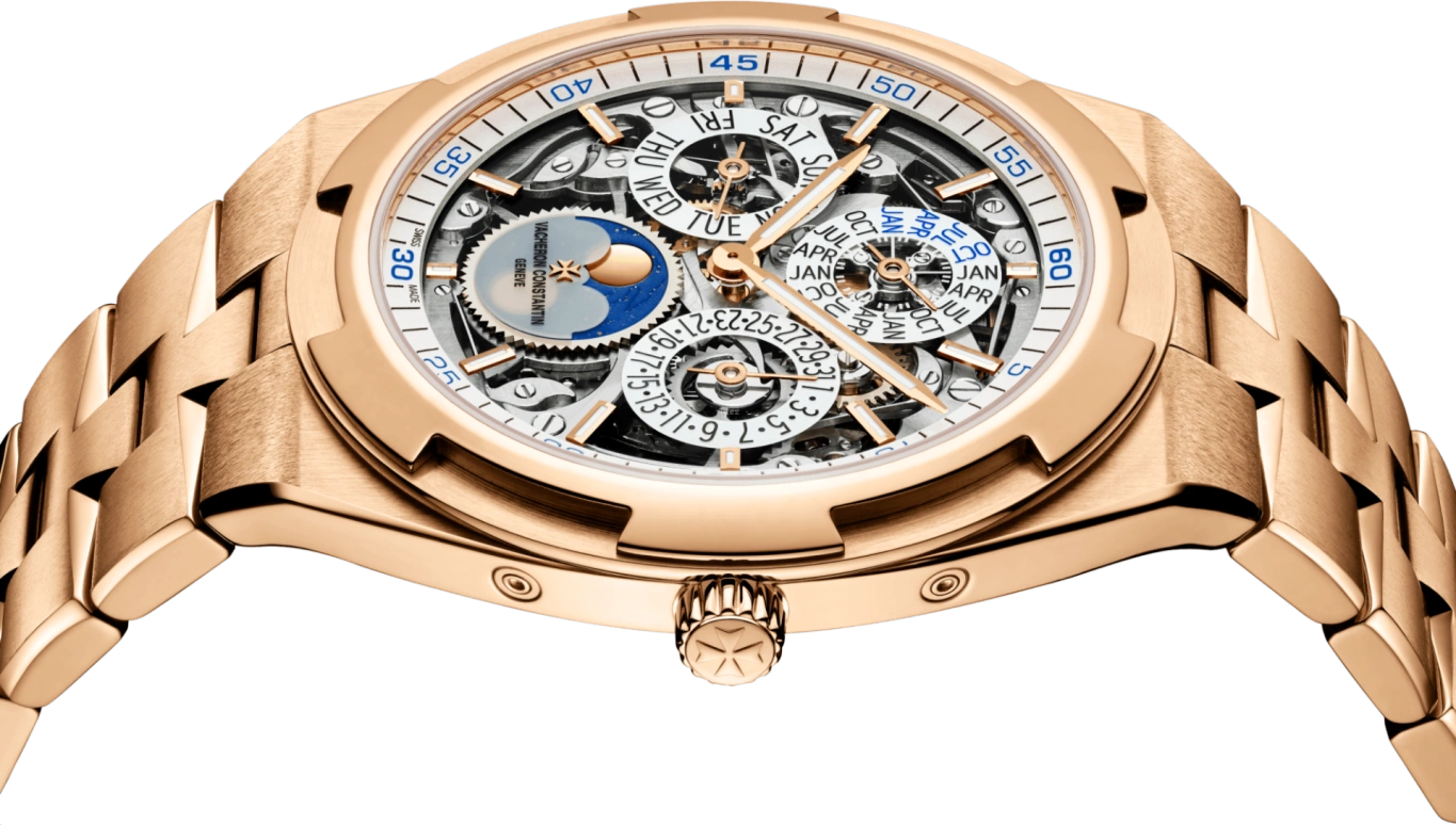 Vacheron Constantin,Overseas 41.50mm,41.50mm,Pink Gold,Skeleton,Automatic,Moonphase,Perpetual Calendar,Leap Year,Month,40hours,In-house Caliber,4300V,4300V/120R-B547