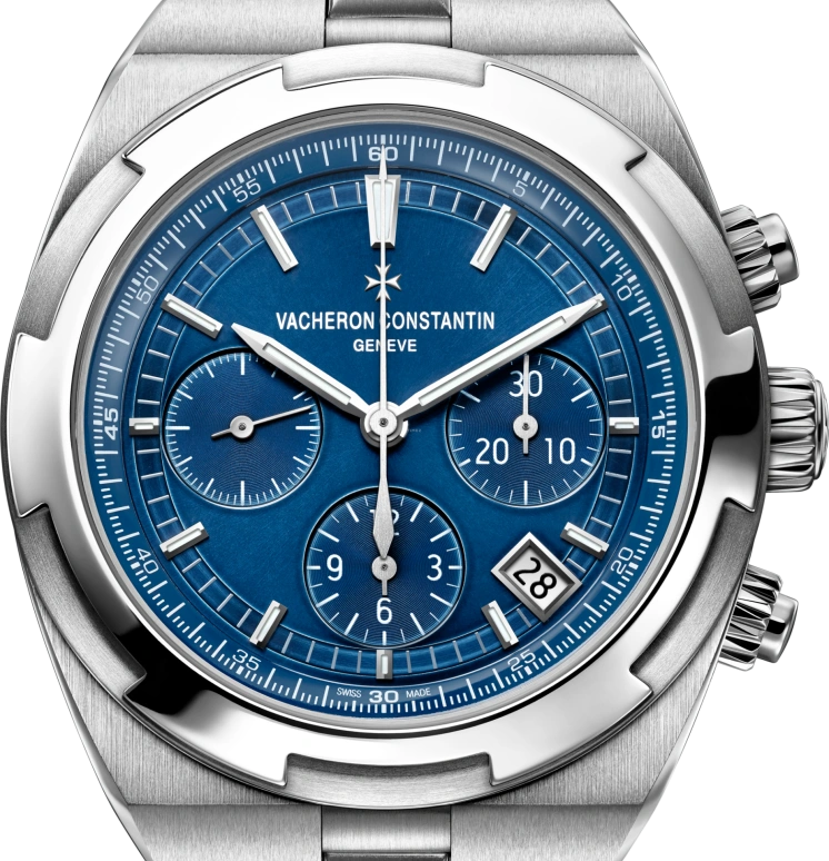 Vacheron Constantin,Overseas 42.50mm,42.50mm,Stainless Steel,Blue,Automatic,Chronograph,Day,5500V,5500V/110A-B148