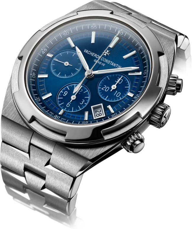 Vacheron Constantin,Overseas 42.50mm,42.50mm,Stainless Steel,Blue,Automatic,Chronograph,Day,5500V,5500V/110A-B148