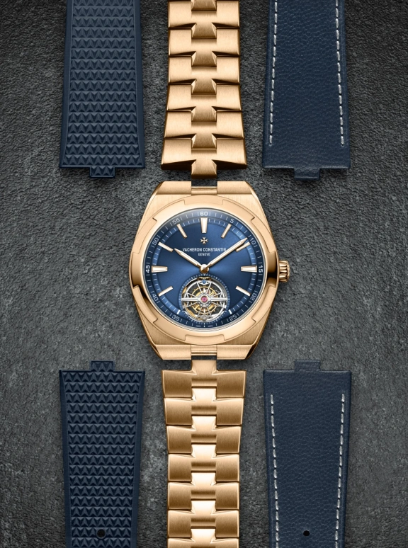 Vacheron Constantin,Overseas 42.50mm,42.50mm,Pink Gold,Blue,Automatic,Tourbillon,80hours,6000V,6000V/110R-B733