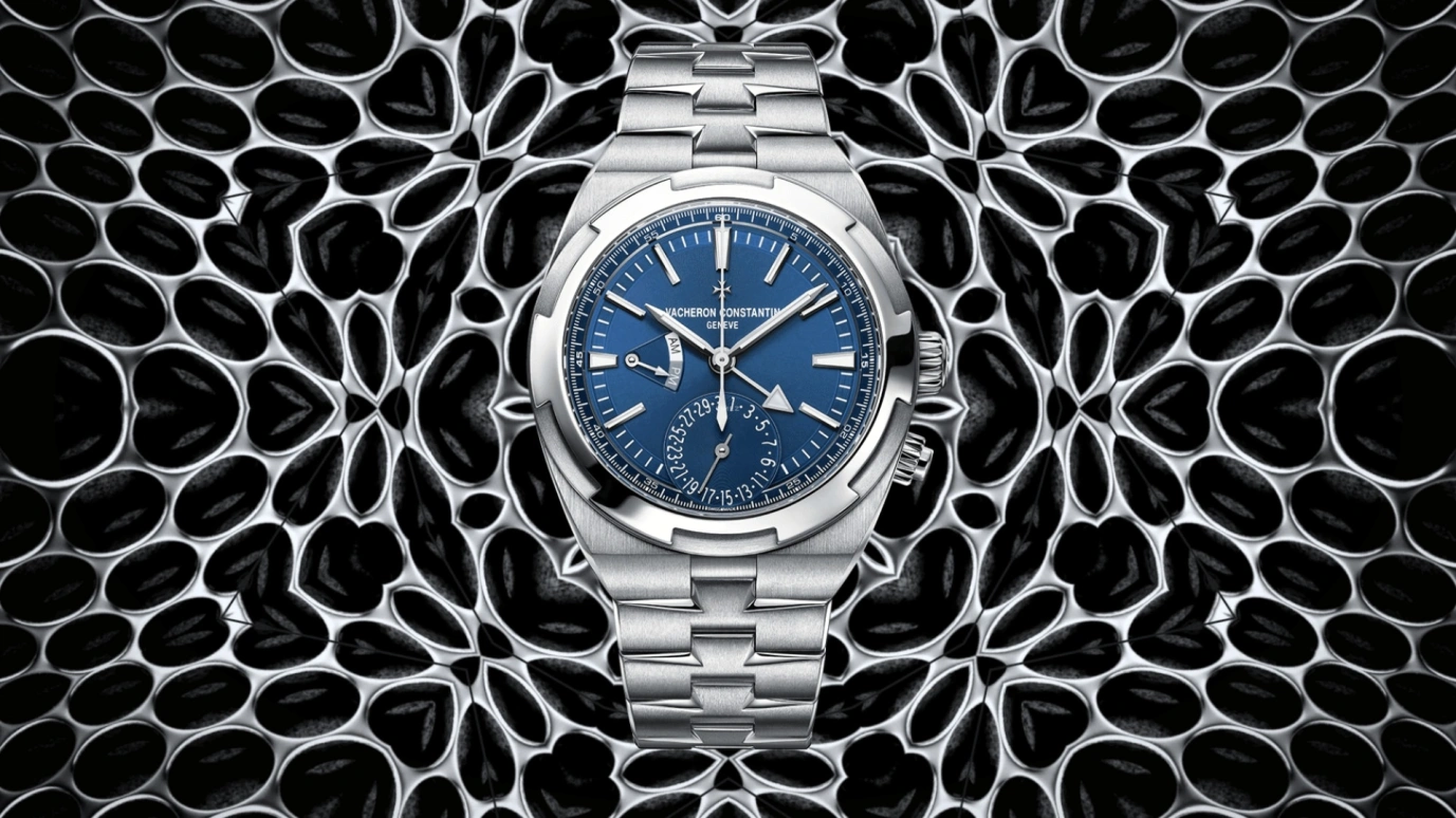 Vacheron Constantin,Overseas 41mm,41mm,Stainless Steel,Blue,Automatic,Day,Dule Time,7900V,7900V/110A-B334