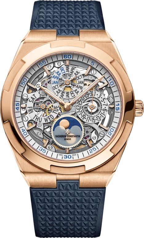 Vacheron Constantin,Overseas 41.50mm,41.50mm,Pink Gold,Skeleton,Automatic,Moonphase,Perpetual Calendar,Leap Year,Month,40hours,In-house Caliber,4300V,4300V/120R-B547