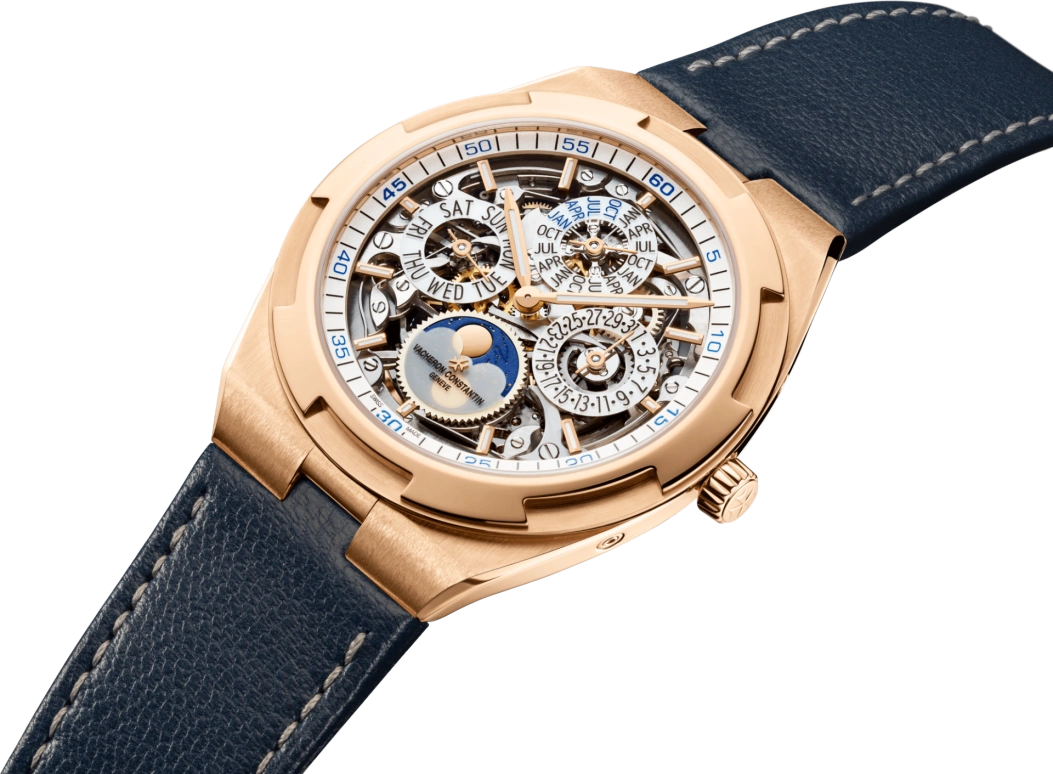 Vacheron Constantin,Overseas 41.50mm,41.50mm,Pink Gold,Skeleton,Automatic,Moonphase,Perpetual Calendar,Leap Year,Month,40hours,In-house Caliber,4300V,4300V/120R-B547