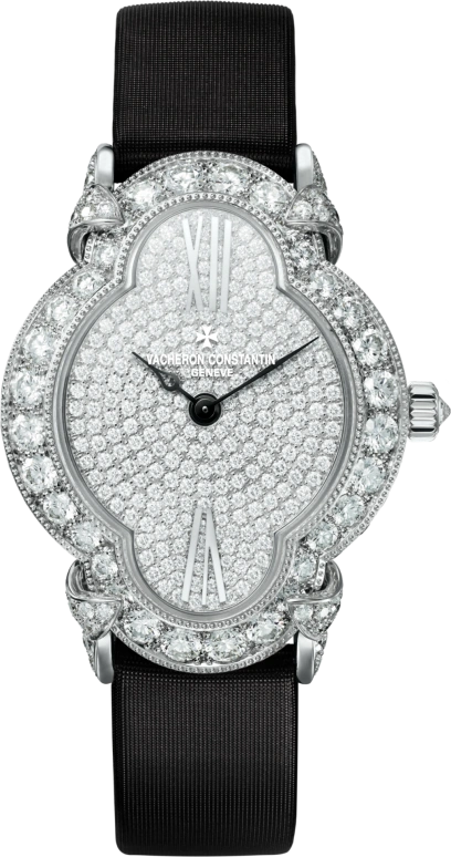 Vacheron Constantin,Heures Créatives 26.50x36mm,26.50x36mm,White Gold,Silver,Handwound,40hours,In-house Caliber,37640,37640/000G-B021